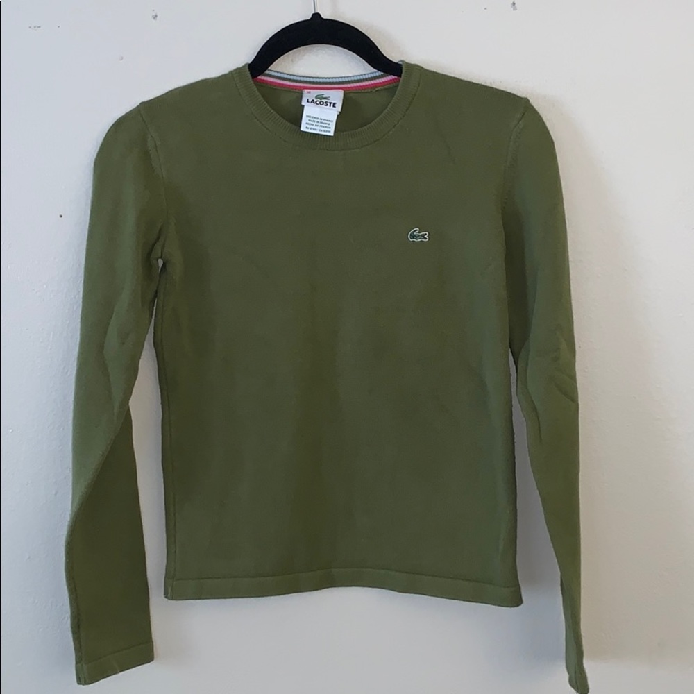Lacoste Size 36 Olive Green Sweater